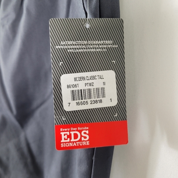 Dickies Natural Rise Tapered Leg Pull-On Tall Scrub Pant Pewter Sz Med NWT - Picture 8 of 8